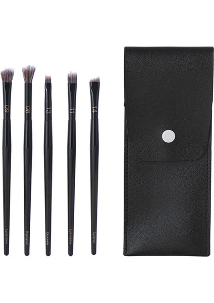 Black Gold Serisi Çantalı Göz Makyaj Fırçası Seti 6 Parça
