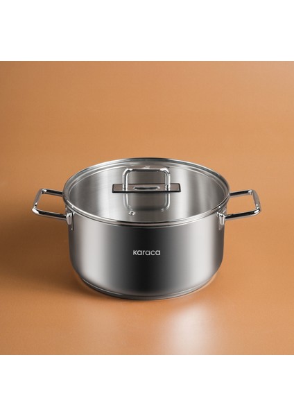 Grace İndüksiyon Tabanlı Çelik Tencere 24 cm 5,5 Lt