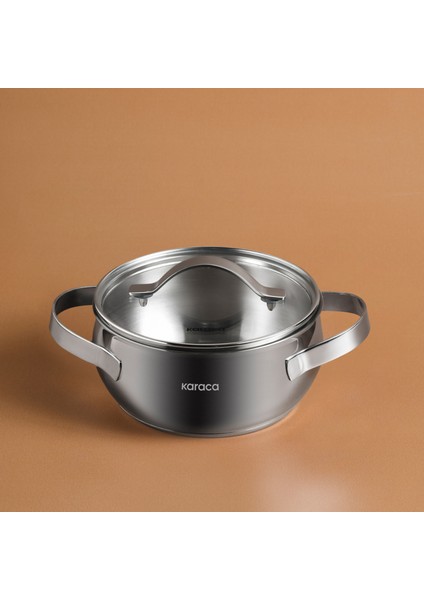 Kuzina Indüksiyon Tabanlı Çelik Tencere 16 cm 1,6 Lt