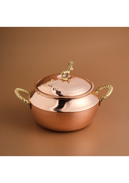 Alacahöyük Bakır Güveç Tencere 16 cm