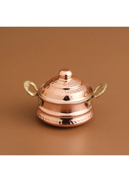 Alacahöyük Bakır Mini Güveç 8 cm