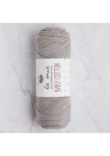 La Mia Baby Cotton Gri El Örgü Ipi - L031 - 33631
