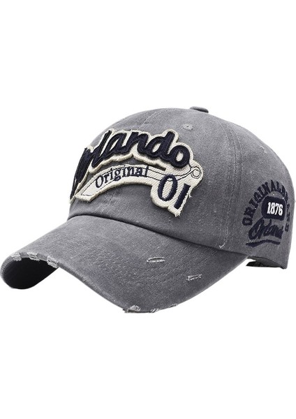 Kadınlar Için Yeni Bahar ve Yaz Retro Tüm Maçlar Yıkanmış Eski Yumuşak Üst Beyzbol Şapkası, Harf Işlemeli ve Erkekler Için Yüzü Ortaya Çıkaran Küçük Ördek Gagalı Şapka (Yurt Dışından)