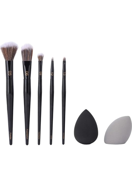 Black Gold Serisi Makyaj Fırçası ve Beauty Blender Seti