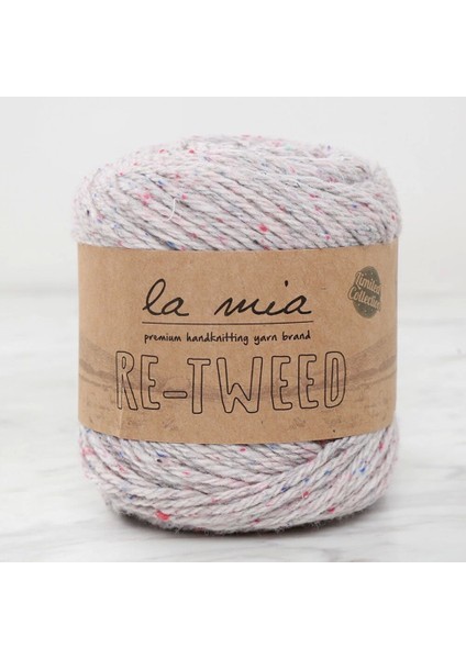 La Mia Re-Tweed Açık Gri Melanj El Örgü Ipi - L156