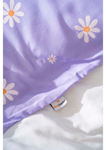 Mor Papatya Çift Kişilik Nevresim Takımı Pamuklu indirimleri