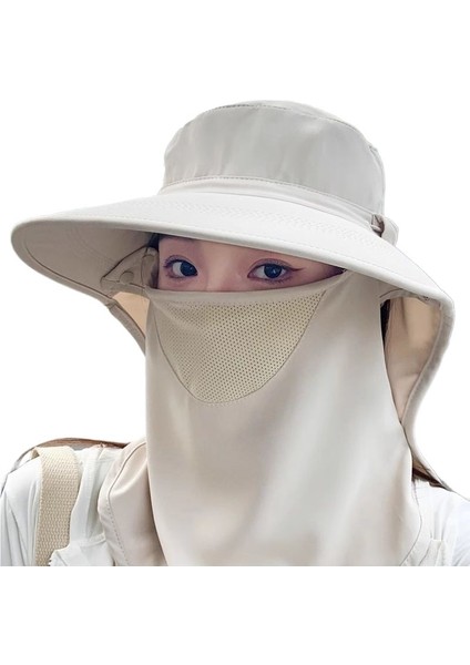 Güneş Koruma Ördek Gagalı Şapka Nefes Alabilen Maske Yaz Trendi Moda Büyük Siperlikli Içi Boş Silindir Şapka (Yurt Dışından) modelleri