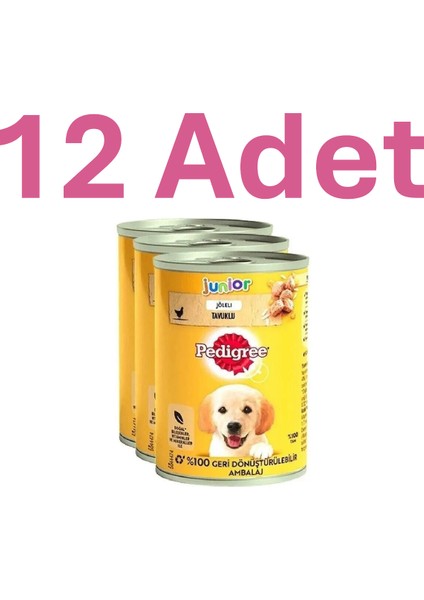 Pedıgree® Yavru Tavuklu Konserve Yaş Mama 12*400 G(12ADET)