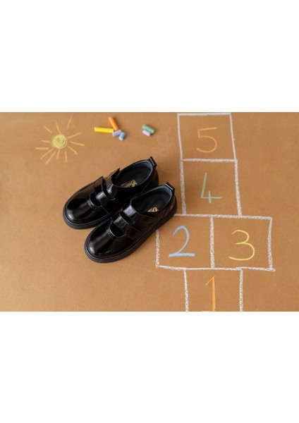 Twin-Siyah Hakiki Deri Kız Çocuk Okul Ayakkabısı fiyatları