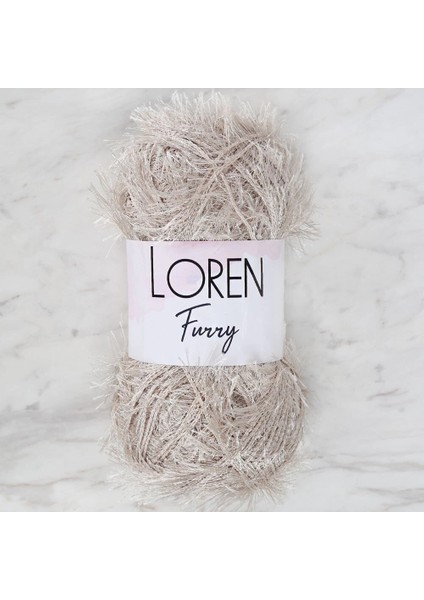 Loren Furry Açık Bej El Örgü Ipi - RF050