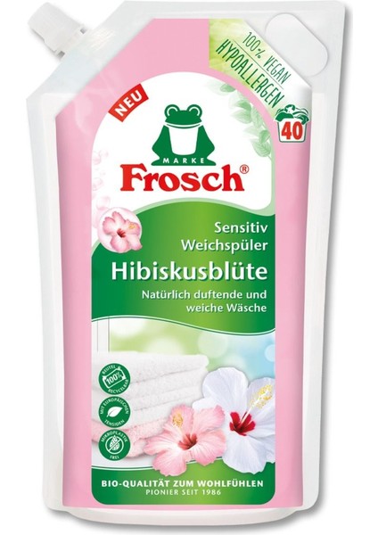 Hibiskus Çiçeği Hassas Çamaşır Yumuşatıcı 1 L – 40 Yıkama, Vegan & Hipoalerjenik