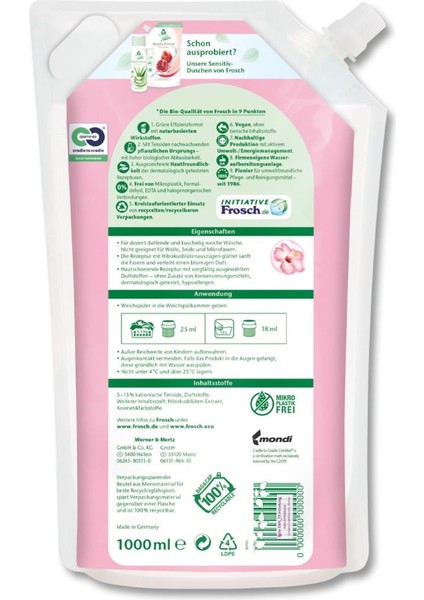 Hibiskus Çiçeği Hassas Çamaşır Yumuşatıcı 1 L – 40 Yıkama, Vegan & Hipoalerjenik fiyatları