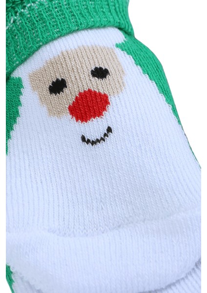 Pamuklu 6'lı Yılbaşı Noel Baba Kışlık Havlu Yenidoğan Bebek Çorap indirimleri