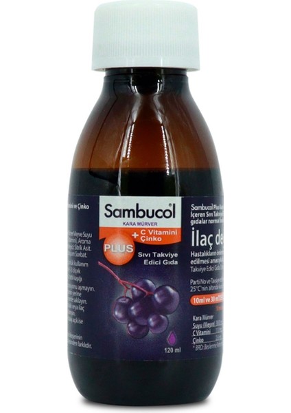 Plus Kara Mürver Özütü C Vitamini Çinko Şurup 120 ml fiyatları