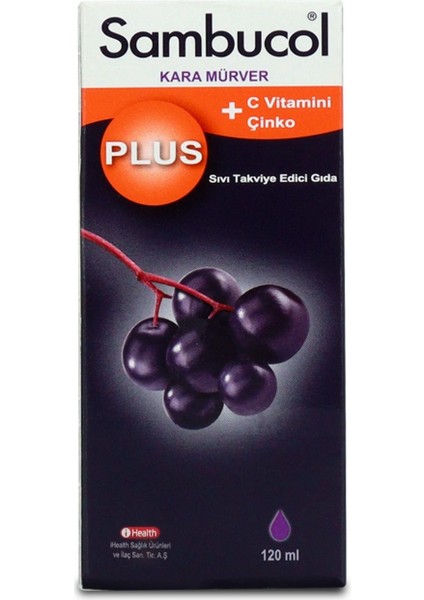 Plus Kara Mürver Özütü C Vitamini Çinko Şurup 120 ml