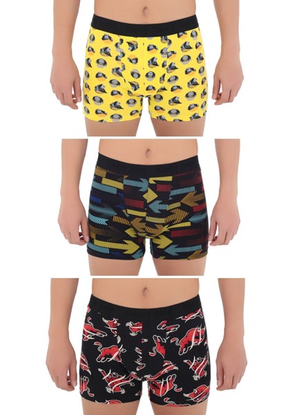 Erkek 3'lü Boxer 1. Sınıf Kumaş Premium Paket Özel Dizayn. Düz Likralı Boxer Şort Çeyizlik Hediyelik fiyatları