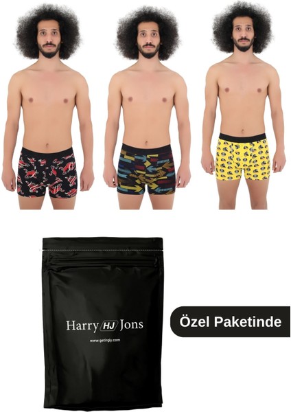 Erkek 3'lü Boxer 1. Sınıf Kumaş Premium Paket Özel Dizayn. Düz Likralı Boxer Şort Çeyizlik Hediyelik