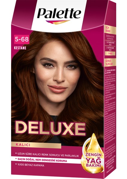 Deluxe 5-68 Kestane Zengin Yağ Bakımı Kit Saç Boyası Bakım Maskesi fiyatları