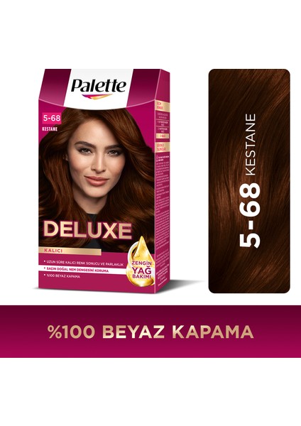 Deluxe 5-68 Kestane Zengin Yağ Bakımı Kit Saç Boyası Bakım Maskesi