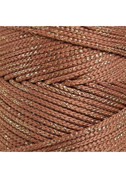 Loren Soft Star Makrome Ipi Sarı Simli Kahverengi fiyatları