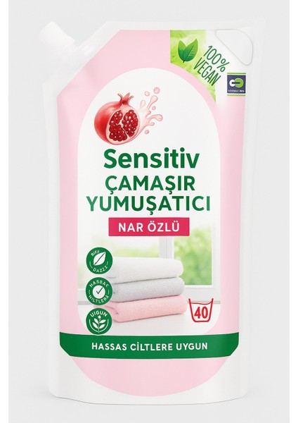 Nar Özlü Çamaşır Yumuşatıcı 1 L – Bitki Bazlı, 40 Yıkama, Vegan