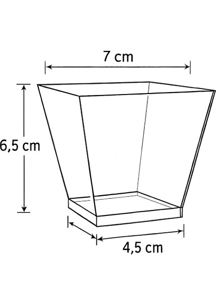Prizma Mika Plastik+Kapak Küp Sunum Kase 200CC 50 Adet Mika Prizma fırsatları
