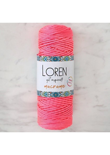 Loren Macrame Neon Pembe El Örgü Ipi - L116
