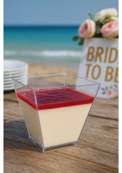 Prizma Mika Plastik+Kapak Küp Sunum Kase 200CC 100 Adet Mika Prizma indirimleri