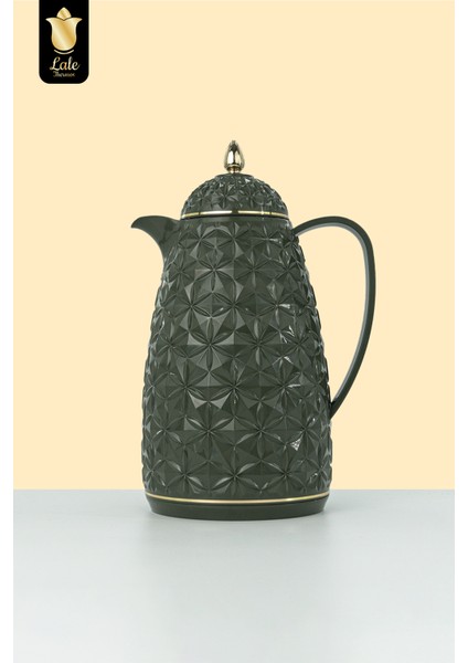 Cam Hazneli Termos 9034 | 0,6 Lt | Kahve & Çay | 12 Saat Sıcak / 24 Saat Soğuk | Yerli Üretim (Avocado)