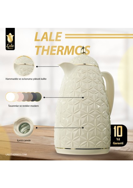 Cam Hazneli Termos 9034 | 0,6 Lt | Kahve & Çay | 12 Saat Sıcak / 24 Saat Soğuk | Yerli Üretim (Avocado) indirimleri