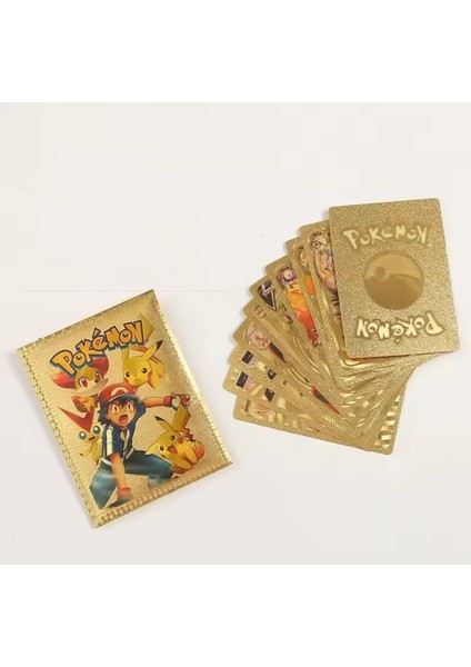 Pokemon Kartlar Flex Kırılmaz Altın Pokemon Kart 1 Paket 10 Adet Parlak Kart Cep Boy Paket Pokekart fiyatları