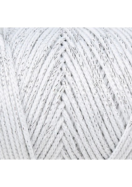 Soft Star Makrome İpi Gümüş Simli Beyaz RM10 fiyatları