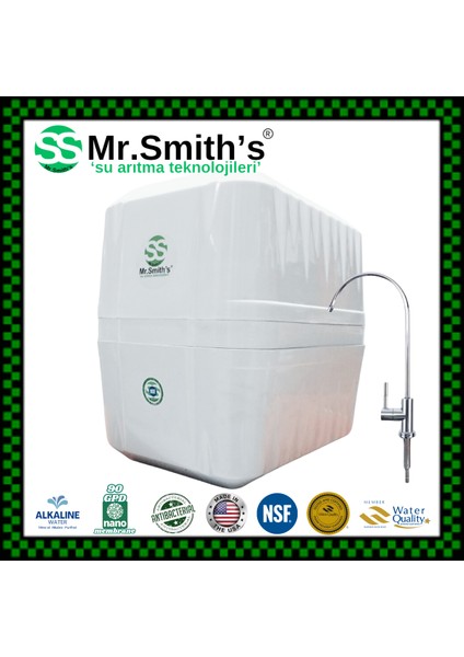 Mr.smith's Home Concept Kompozit (Coconut Tatlandırıcı Multimineral Dublealkali )Filtreli Su Arıtma Cihazı