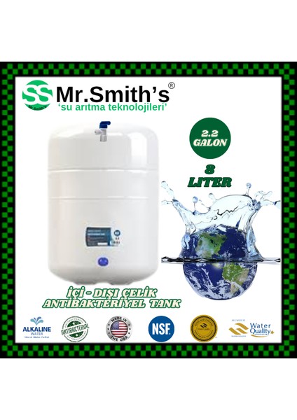 Mr.smith's Home Concept Kompozit (Coconut Tatlandırıcı Multimineral Dublealkali )Filtreli Su Arıtma Cihazı