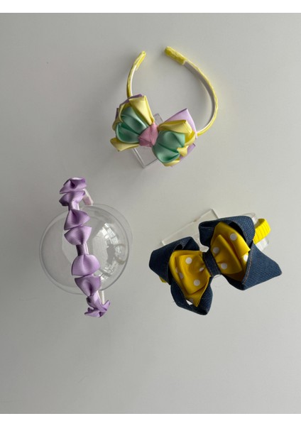 Kız Çocukları Için 3'lü Saç Taçı Seti – Şık, Renkli ve Rahat Modeller, Yumuşak Taçlar