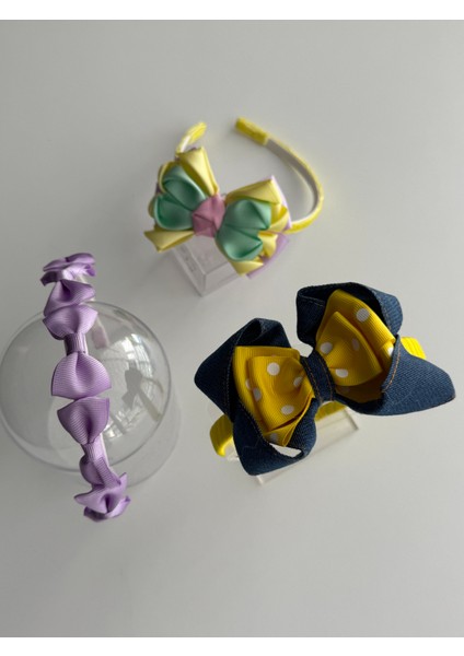 Kız Çocukları Için 3'lü Saç Taçı Seti – Şık, Renkli ve Rahat Modeller, Yumuşak Taçlar