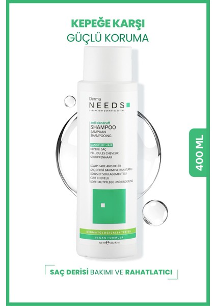 Kepek Arındırıcı Şampuan 400ML | Arındırıcı |b3 B5 B7 Vitaminli, Amino Asitli | Sülfatsız