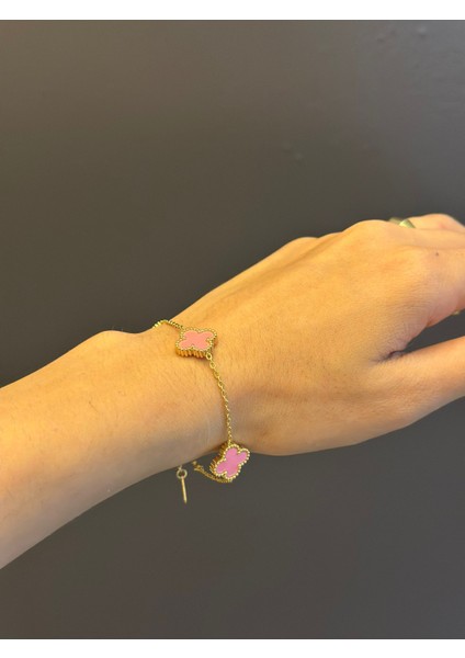 Çelik Yonca Kadın Zincr Bileklik modelleri