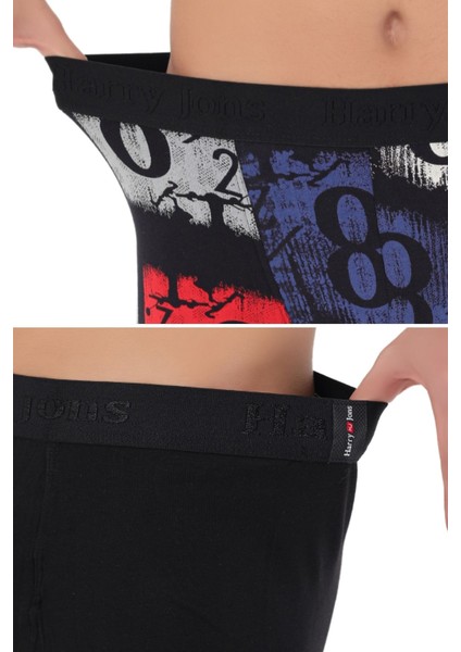 Erkek 5'li Desenli Renkli Pamuklu Premium Paket Boxer fırsatları