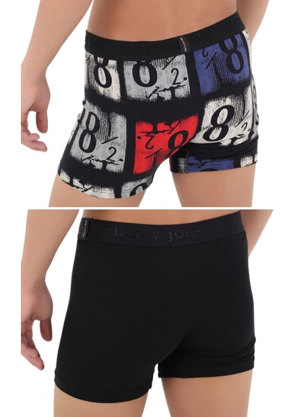 Erkek 5'li Desenli Renkli Pamuklu Premium Paket Boxer indirimleri