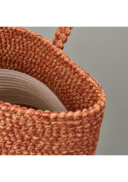 Urban Delight Dekoratif Sepet - Krem / Turuncu - 27X28 cm modelleri