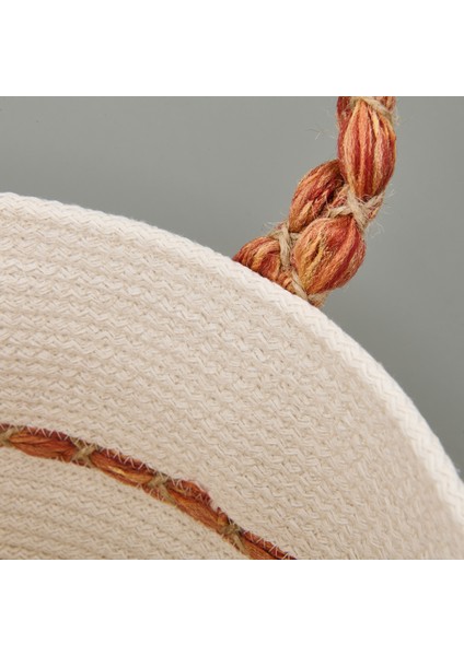 Urban Delight Dekoratif Sepet - Krem / Turuncu - 25X21 cm fırsatları