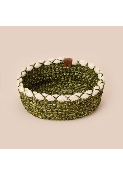 Green Culture Dekoratif Sepet - Krem / Yeşil - 21X8 cm modelleri