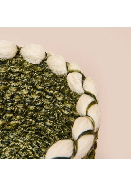Green Culture Dekoratif Sepet - Krem / Yeşil - 21X8 cm fırsatları