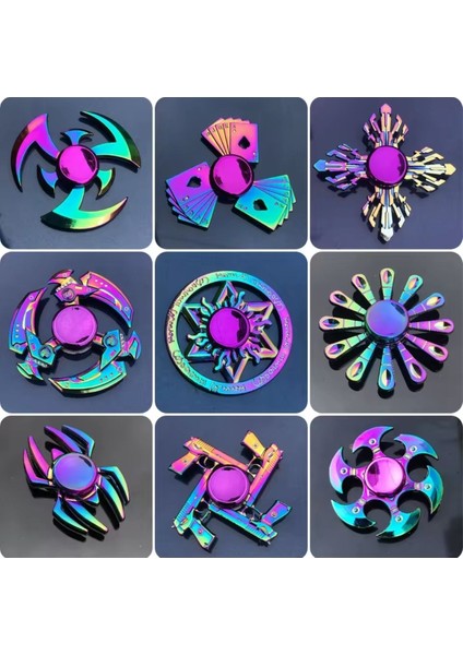 Metal Oyun Çarkı Kutulu Desenli Bilyalı Rulman Stress Çarkı Uzun Süreli Dönebilen Parlak Metal