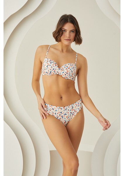 Renkli Puantiyeli Kaplı Bikini Takımı fiyatları