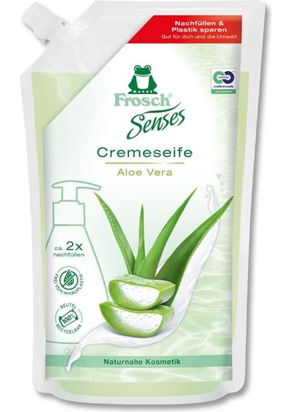 Senses Aloe Vera Krem Sabun 500 ml – Doğal Içerikli, Cilt Dostu, Vegan, 500 ml
