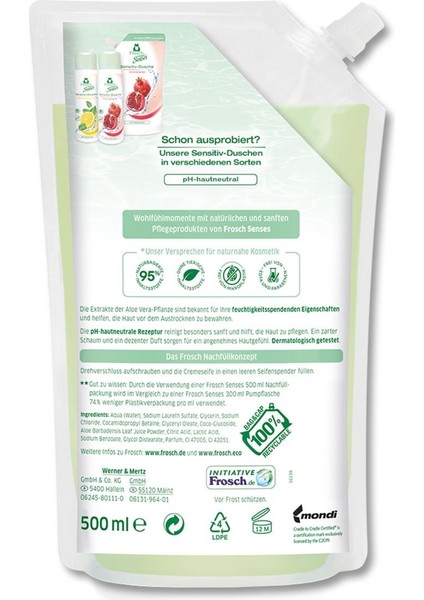 Senses Aloe Vera Krem Sabun 500 ml – Doğal Içerikli, Cilt Dostu, Vegan, 500 ml fiyatları