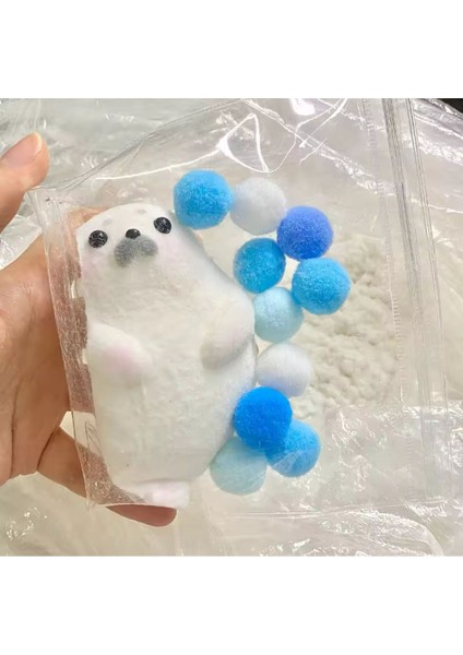 Fok Balığı Sukuşi Yumoş Jel Stress Oyuncağı Fok Squishy Elastik Kedi Patisi Taba