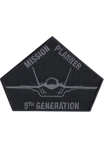 Aplike Ütü İle Yapışan Mission Planner Siyah Arma 6 cm